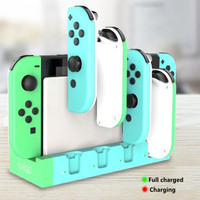 Przełącznik radość Con ładowarka do pada stojak dokujący uchwyt stacja dla Nintendo Switch NS Joy-Con gry zasilanie do ładowania 6